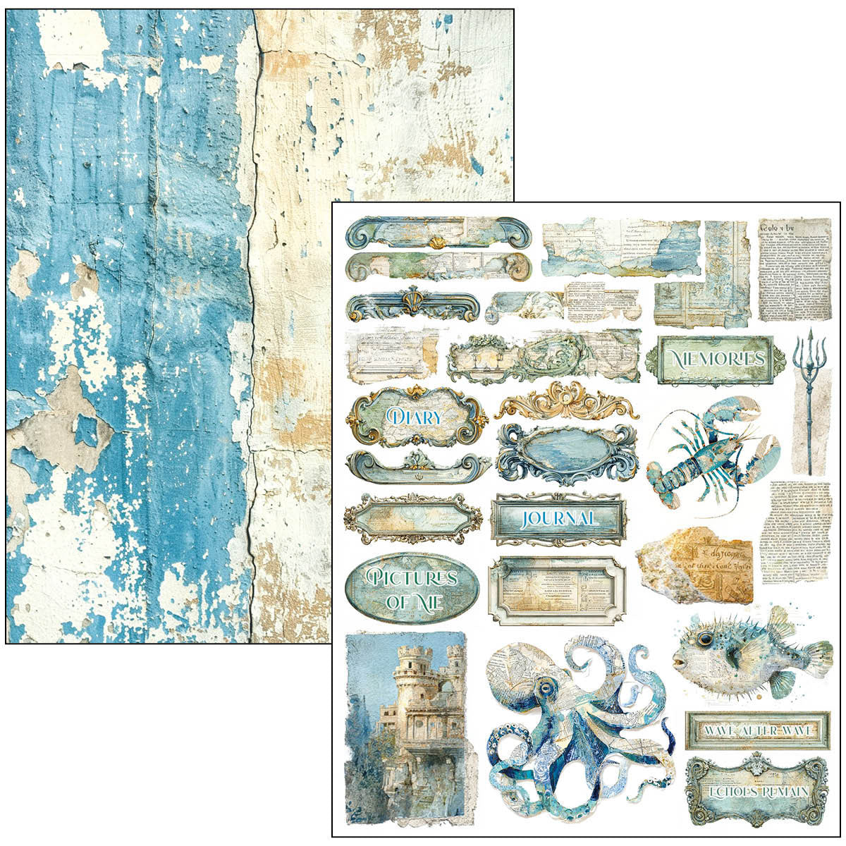 Ciao Bella Edge of the Ocean A4 Maxi Mixed Media Book
