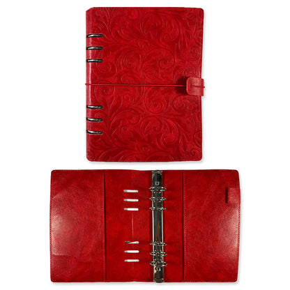Elizabeth Craft Designs Cozy Comfort Memory Binder Festive Red Embossed by Everyday Memories