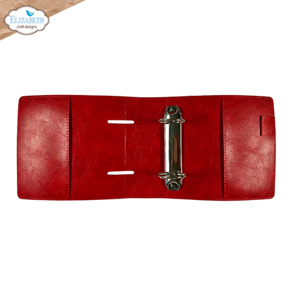 Elizabeth Craft Designs Cozy Comfort Memory Binder Square Page Festive Red Embossed by Everyday Memories