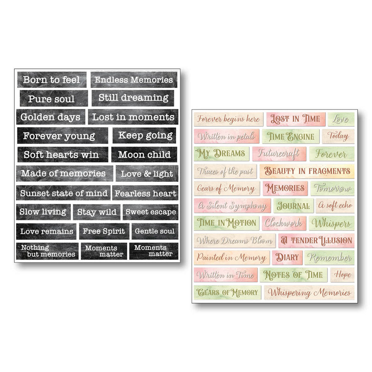 Ciao Bella Lost in Time Mixed Media Stickers (10pcs)
