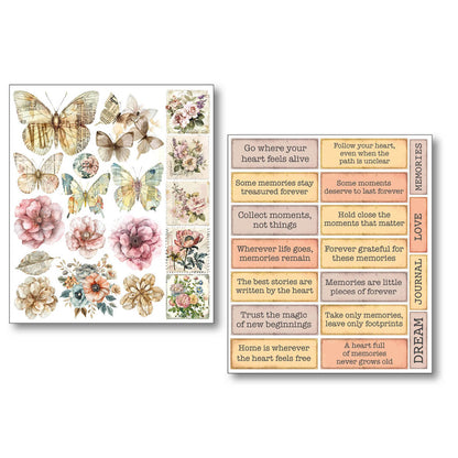Ciao Bella Lost in Time Mixed Media Stickers (10pcs)