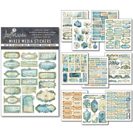 Ciao Bella Edge of the Ocean Mixed Media Stickers (10pcs)