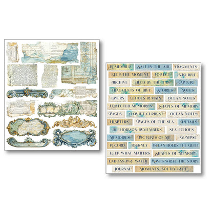 Ciao Bella Edge of the Ocean Mixed Media Stickers (10pcs)