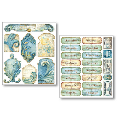 Ciao Bella Edge of the Ocean Mixed Media Stickers (10pcs)