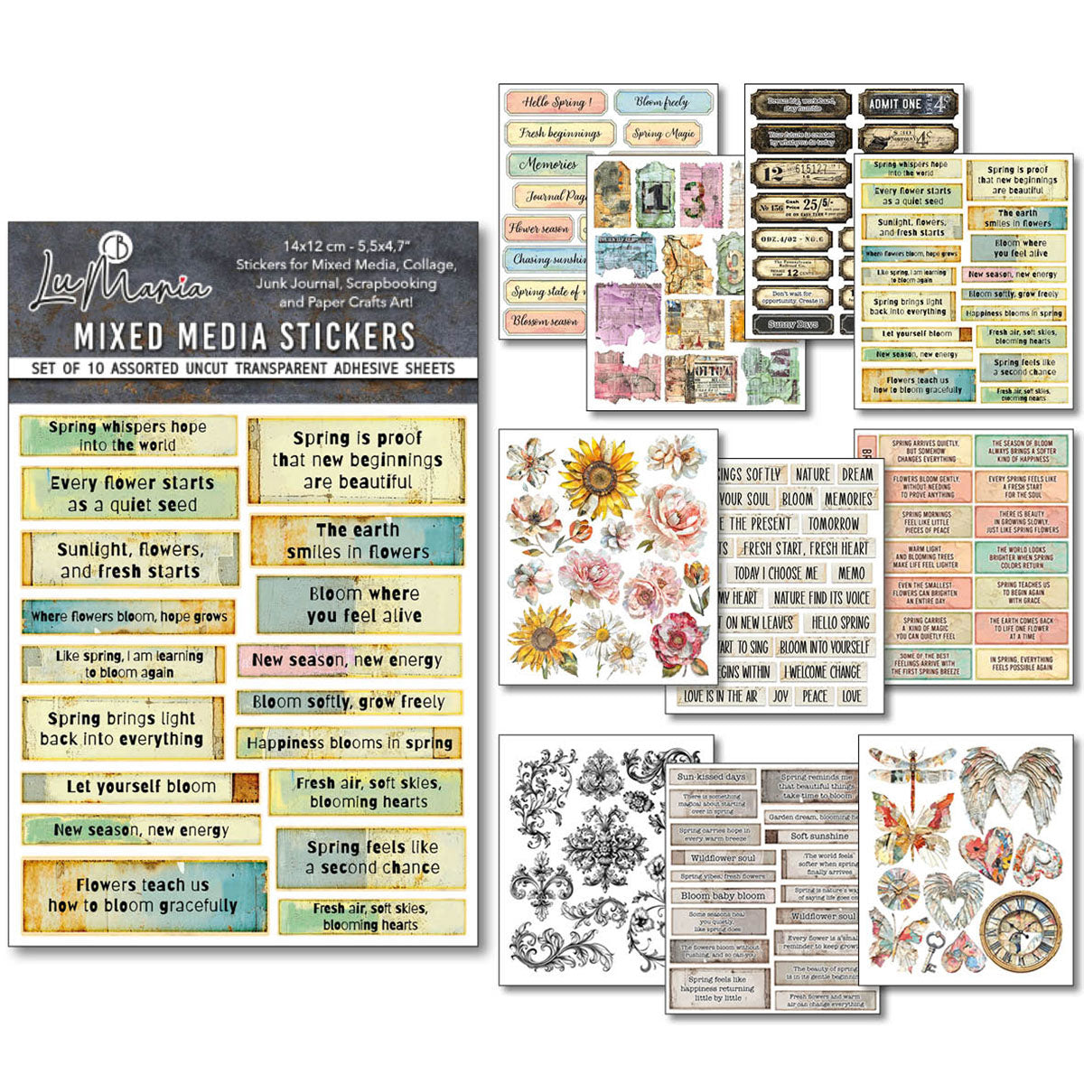 Ciao Bella The Sound of Spring Mixed Media Stickers (10pcs)