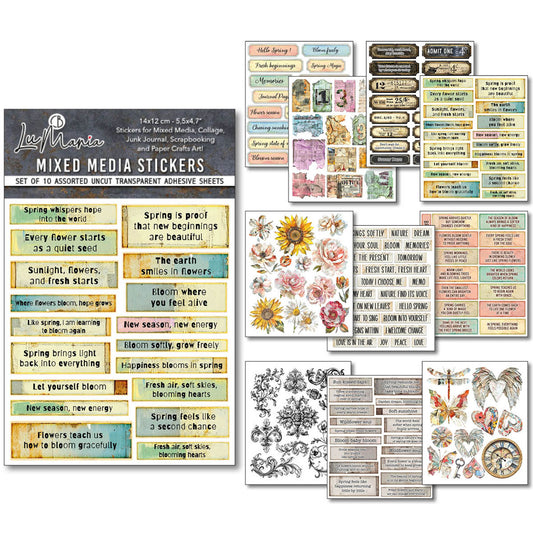 Ciao Bella The Sound of Spring Mixed Media Stickers (10pcs)