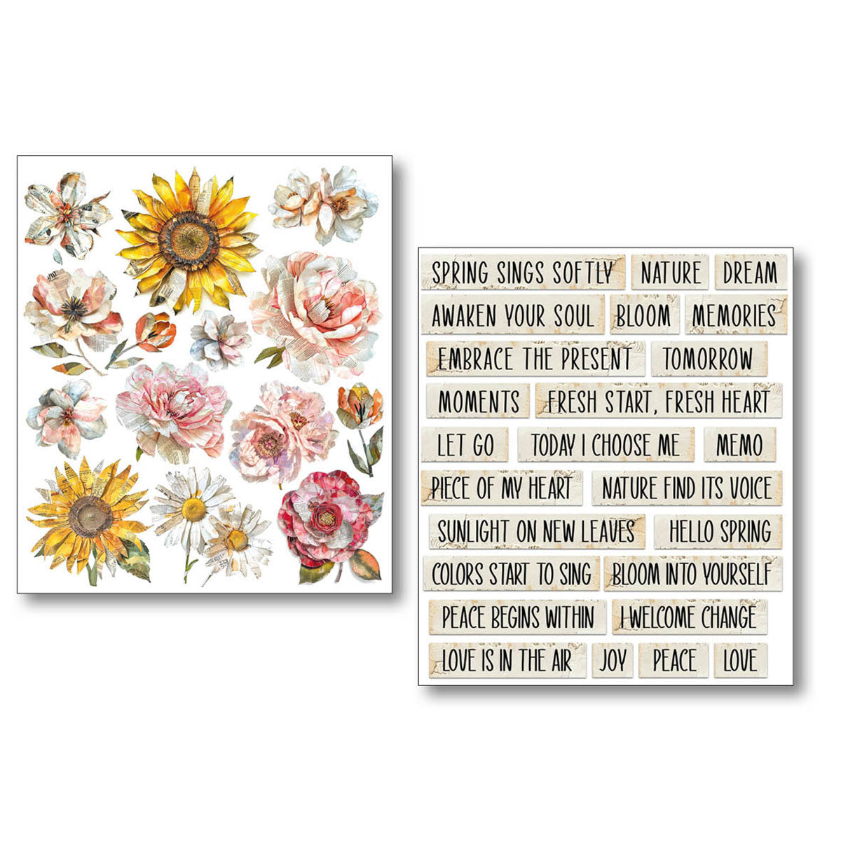 Ciao Bella The Sound of Spring Mixed Media Stickers (10pcs)