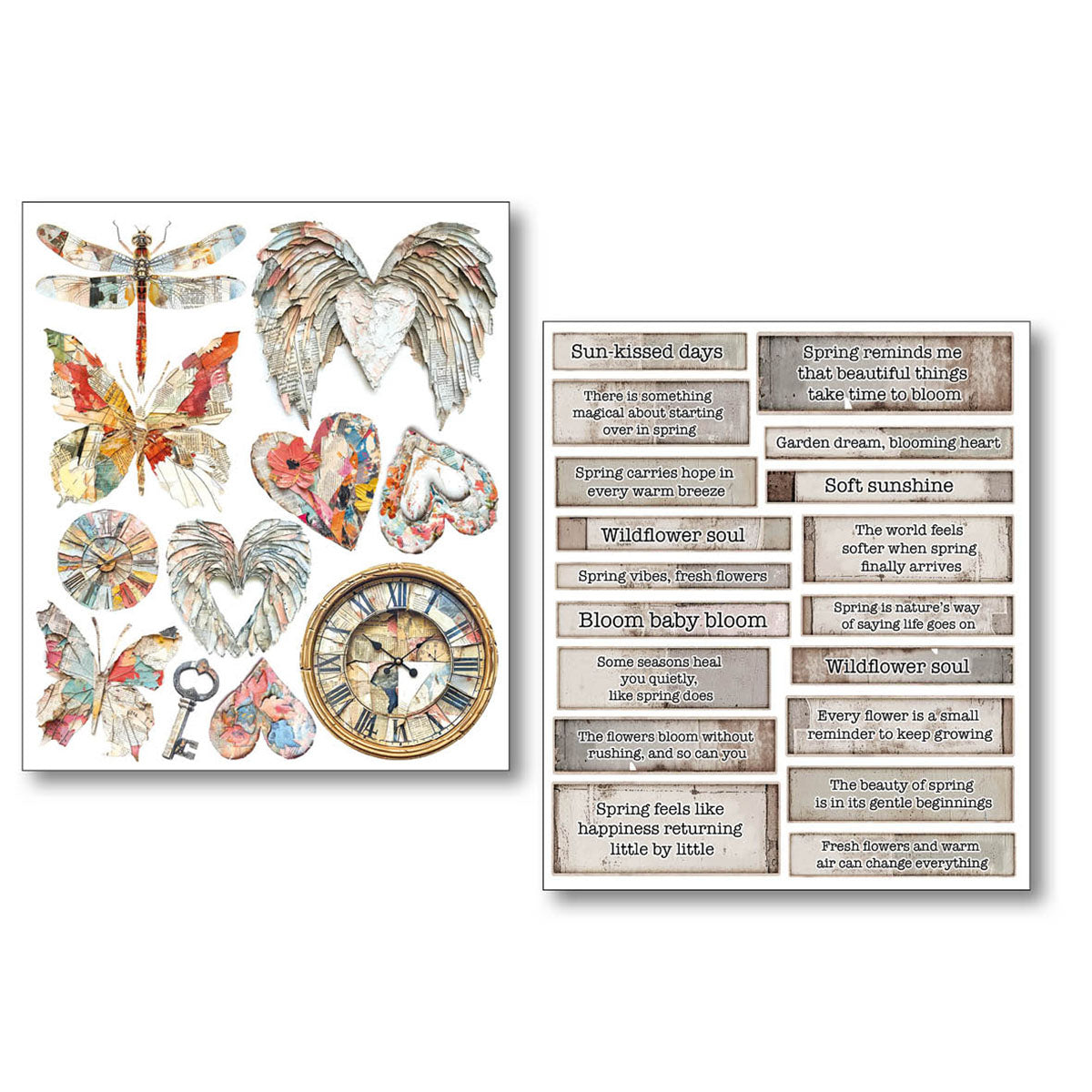 Ciao Bella The Sound of Spring Mixed Media Stickers (10pcs)