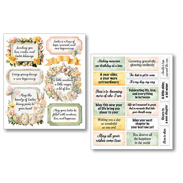 Ciao Bella All Occasions Encyclopedia Art Stickers Transparent Adhesive Sheets (10pcs)