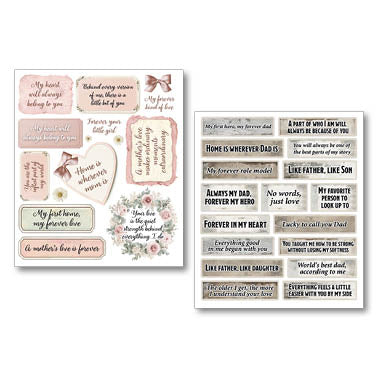 Ciao Bella All Occasions Encyclopedia Art Stickers Transparent Adhesive Sheets (10pcs)