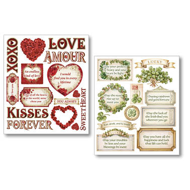 Ciao Bella All Occasions Encyclopedia Art Stickers Transparent Adhesive Sheets (10pcs)