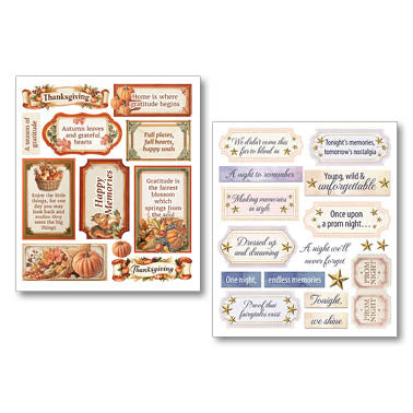 Ciao Bella All Occasions Encyclopedia Art Stickers Transparent Adhesive Sheets (10pcs)