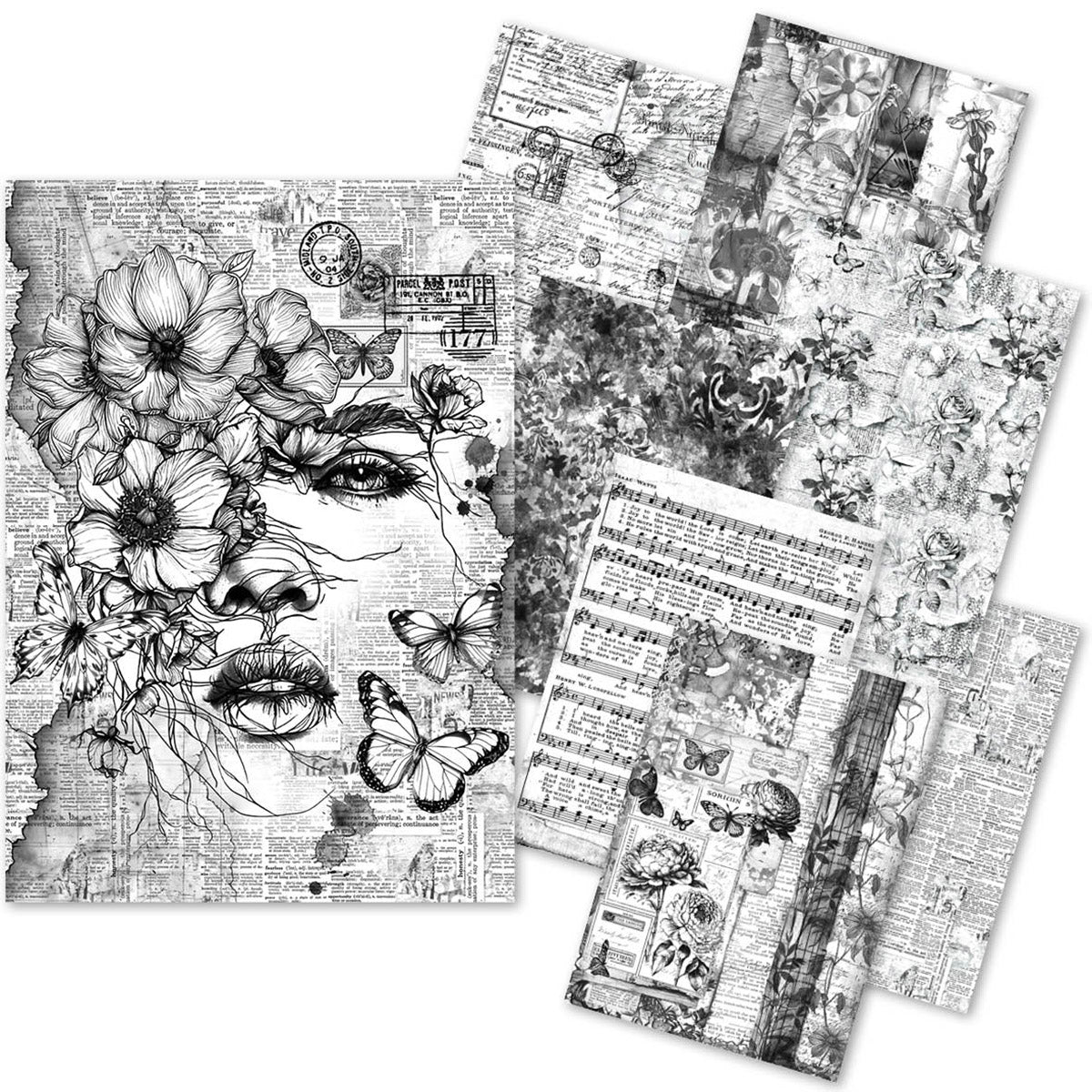 Ciao Bella Craftmix Mixed A5 Paper Pack Meaningful Memories (8pcs)