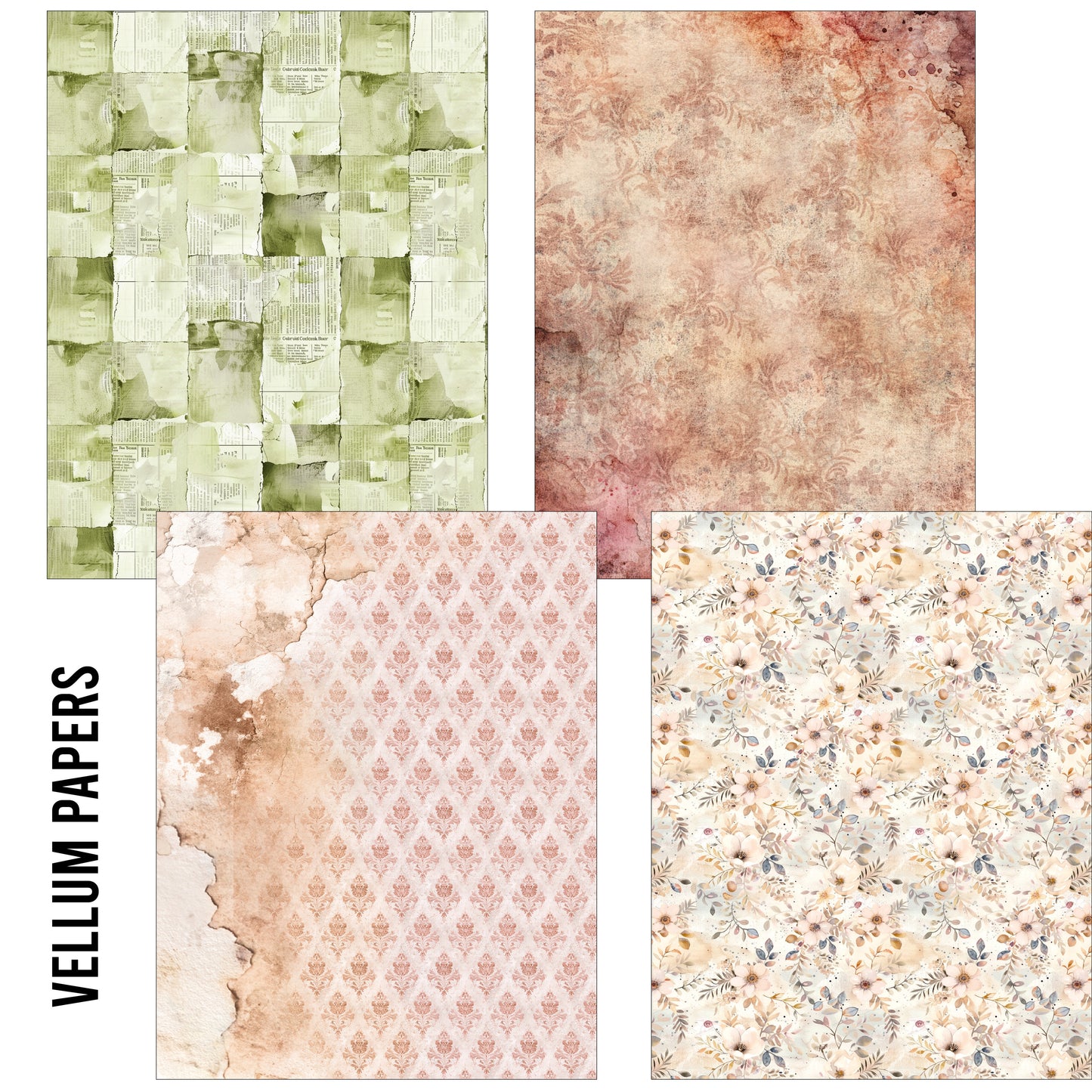 Ciao Bella Lost in Time Craftmix Mixed A5 Paper Pack (8pcs)