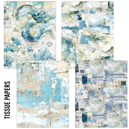 Ciao Bella Edge of the Ocean Craftmix Mixed A5 Paper Pack (8pcs)