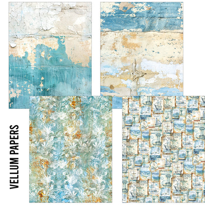 Ciao Bella Edge of the Ocean Craftmix Mixed A5 Paper Pack (8pcs)