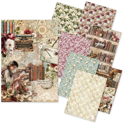 Ciao Bella Book Lovers Craftmix Mixed A5 Paper Pack (8pcs)