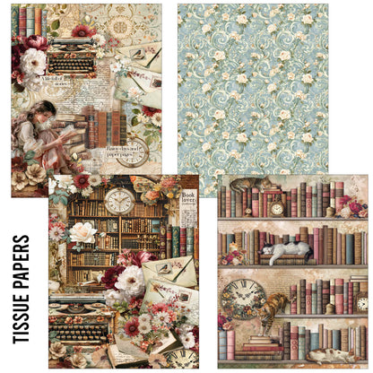 Ciao Bella Book Lovers Craftmix Mixed A5 Paper Pack (8pcs)