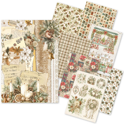 Ciao Bella Christmas Craftmix Mixed A5 Paper Pack (8pcs)