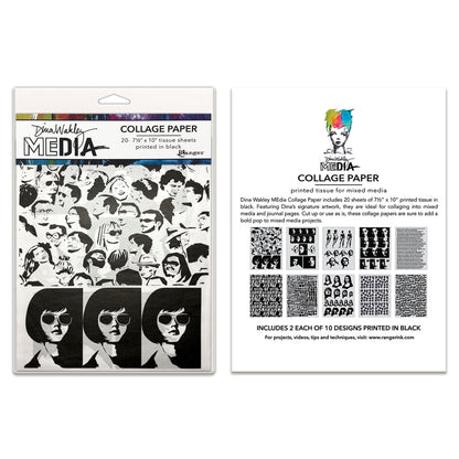 Ranger Dina Wakley MEdia Collage Paper-Bold