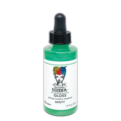 Ranger Dina Wakley MEdia Gloss Dropper Style Minty 1.9 fl oz
