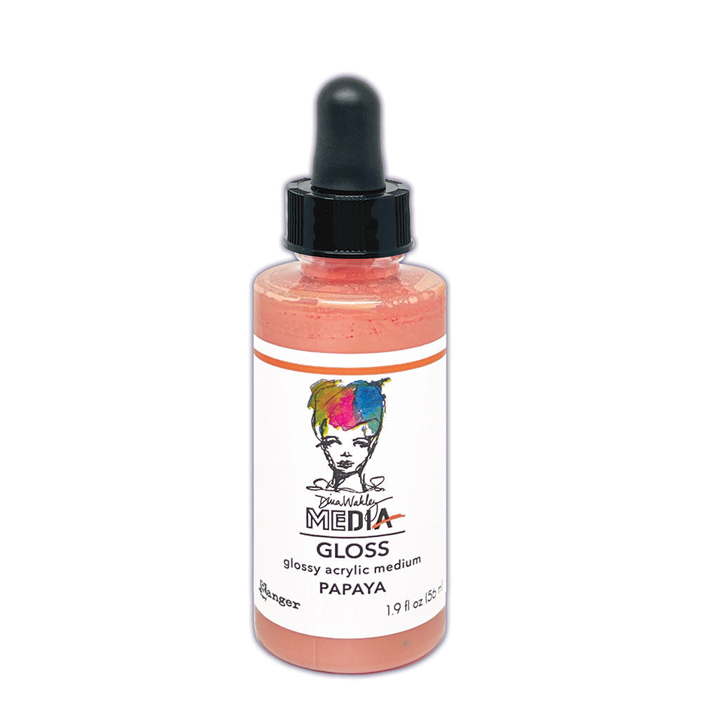 Ranger Dina Wakley MEdia Gloss Dropper Style Papaya 1.9 fl oz