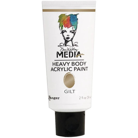 Ranger Dina Wakley Media Heavy Body Acrylic Paint Gilt  2oz