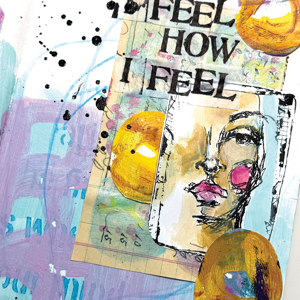 Ranger Dina Wakley MEdia Cling Stamp - Collaged Portraits