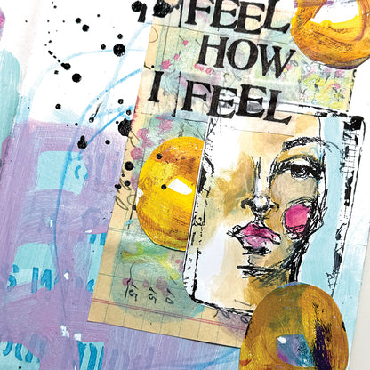 Ranger Dina Wakley MEdia Cling Stamp - Collaged Portraits