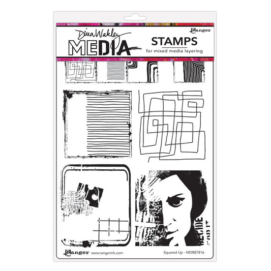 Ranger Dina Wakley MEdia Stamp - Squared Up