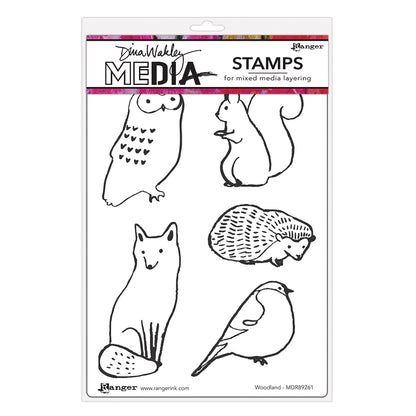 Ranger Dina Wakley MEdia Cling Stamp - Woodland