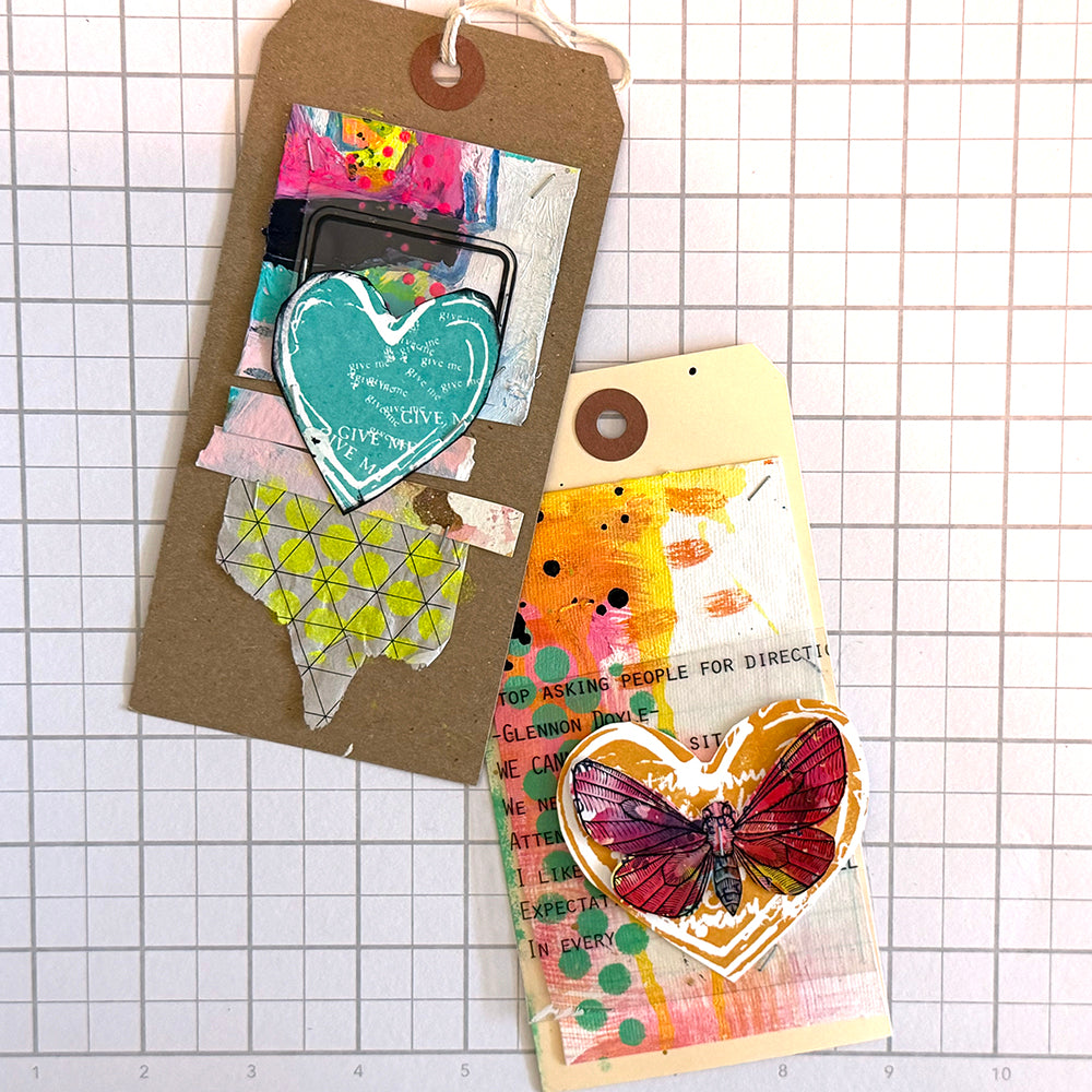 Ranger Dina Wakley MEdia Cling Stamps - Filled Hearts