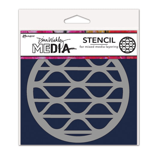 Ranger Dina Wakley MEdia Stencil - Groovy Coaster