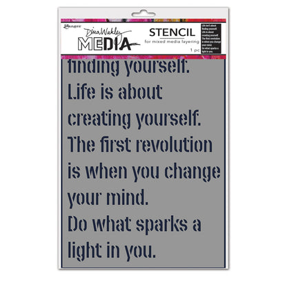 Ranger Dina Wakley MEdia Stencil - Create Yourself