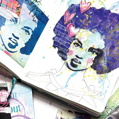 Ranger Dina Wakley MEdia Stencils Bundle - Create Yourself & Proud Woman