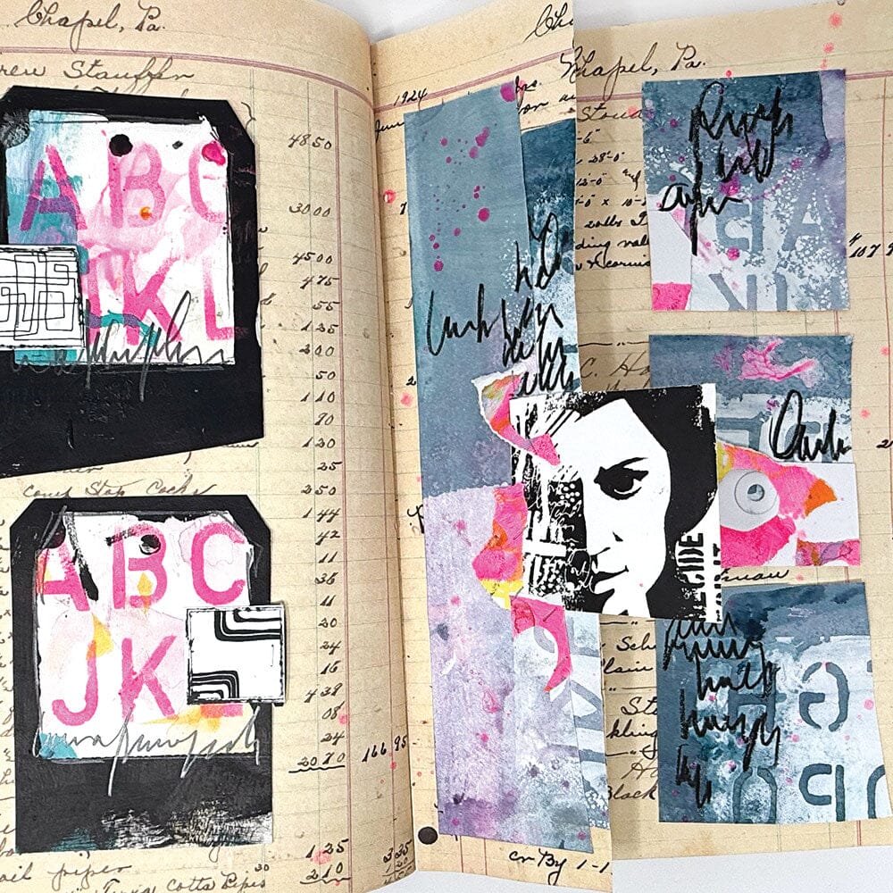 Ranger Dina Wakley MEdia Stencil - School Style Alpha