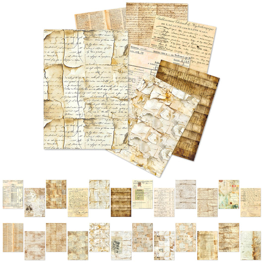 Ciao Bella Tissue Paper Set A5 Vintage Manuscript (24pcs)