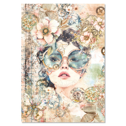 Ciao Bella Lost in Time A4 Mixed Media Rice Paper (4pcs)