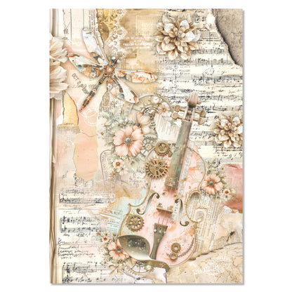 Ciao Bella Lost in Time A4 Mixed Media Rice Paper (4pcs)