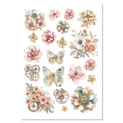 Ciao Bella Lost in Time A4 Mixed Media Rice Paper (4pcs)