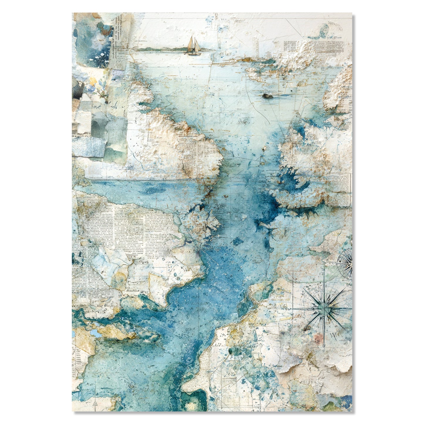 Ciao Bella Edge of the Ocean A4 Mixed Media Rice Paper (4pcs)