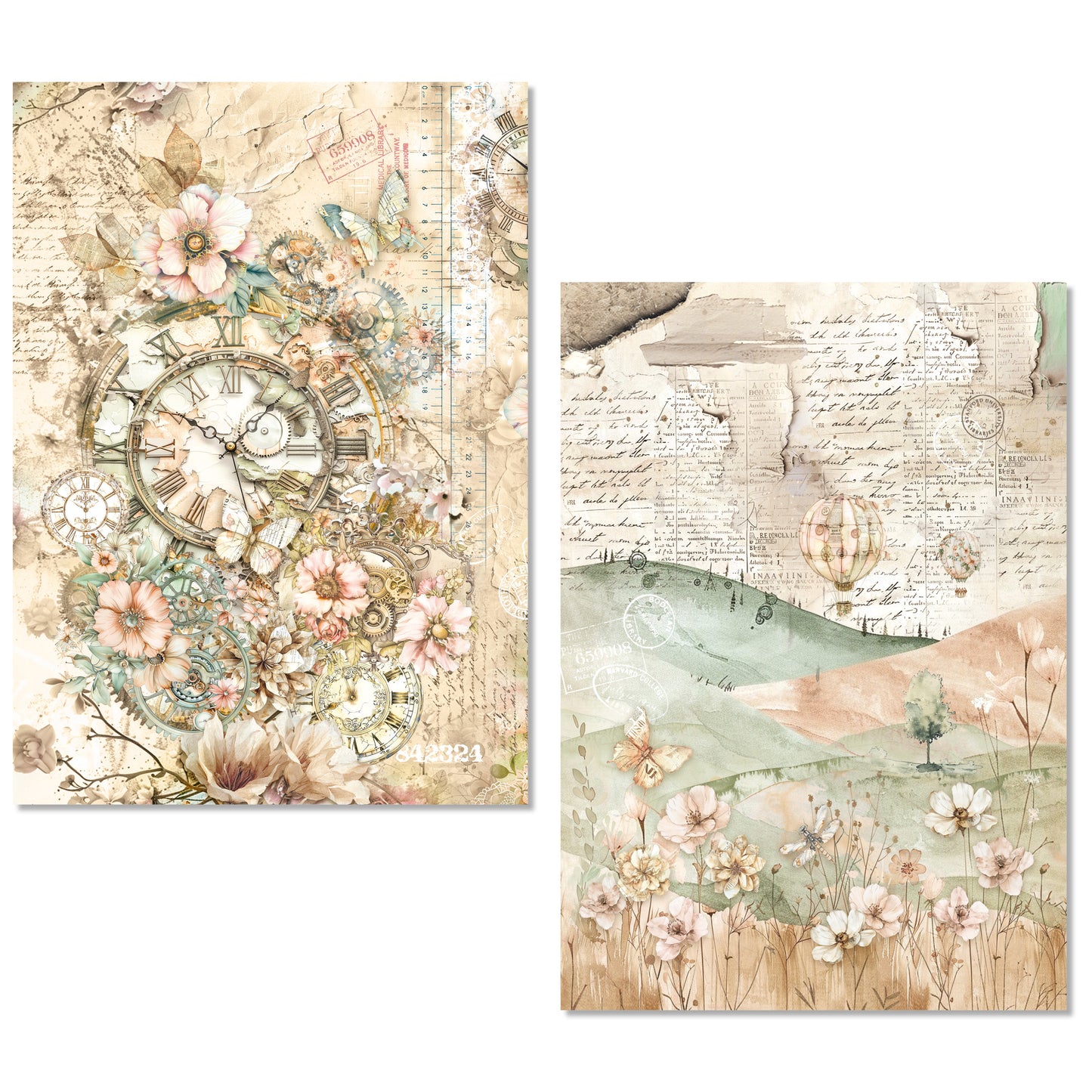 Ciao Bella Lost in Time A5 Rice Paper Mixed (8pcs)