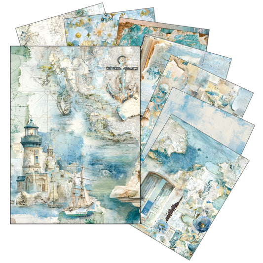 Ciao Bella Edge of the Ocean A5 Rice Paper Mixed (8pcs)