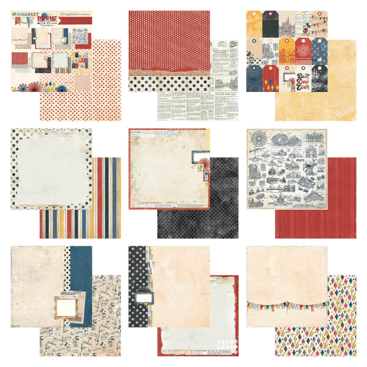 49 And Market Mouse & Co. 12x12 Inch Collection Pack by Michelle Coleman