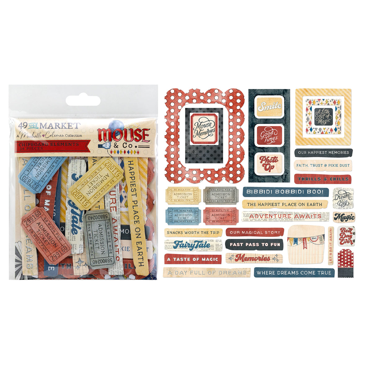 49 And Market Mouse & Co. Chipboard Set by Michelle Coleman