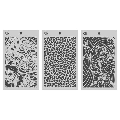 Ciao Bella Book Lovers 5x8 Inch Stencil Mix Triple Layer Set