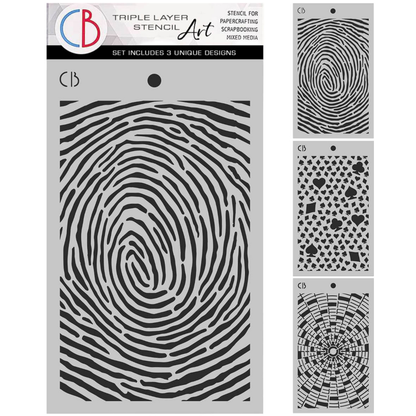 Ciao Bella The Last Mystery 5x8 Inch Stencil Mix Triple Layer Set