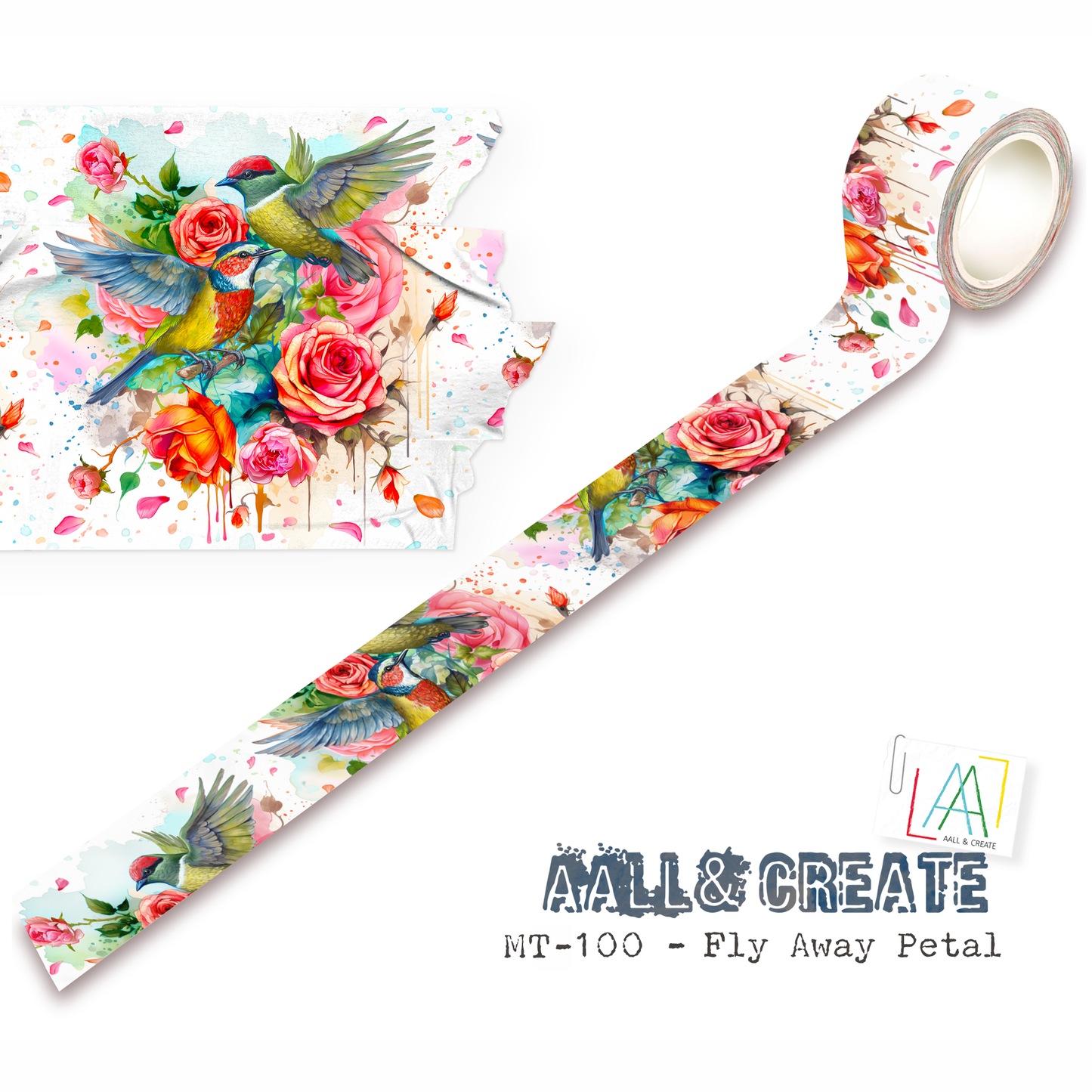 MT-100 - Washi Tape - Fly Away Petal (Layer-It-Up!)
