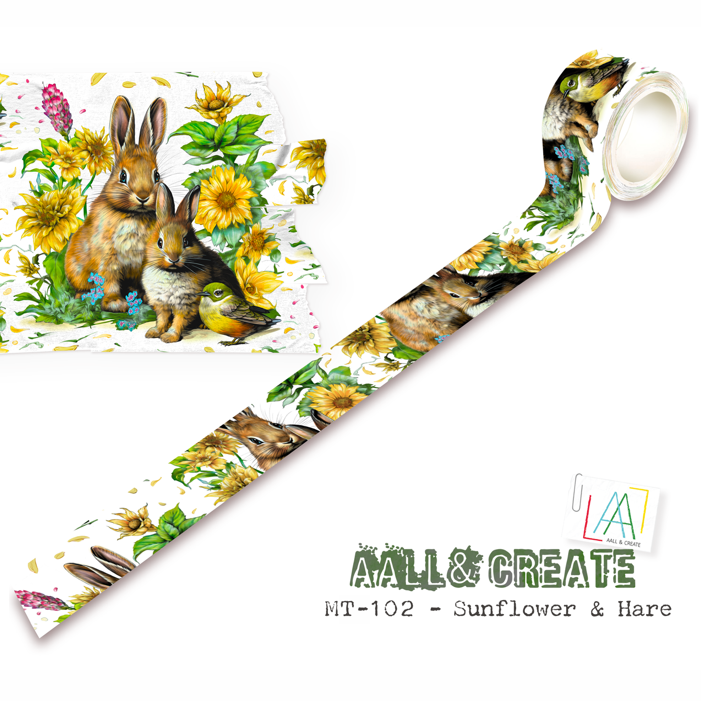 MT-102 - Washi Tape - Sunflower & Hare (Layer-It-Up!)
