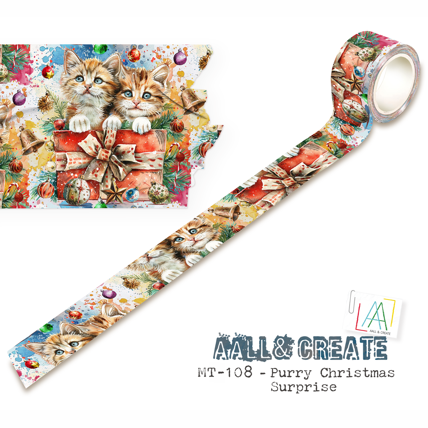MT-108 - Washi Tape - Purry Christmas Surprise (Layer-It-Up!)